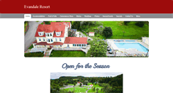 Desktop Screenshot of evandaleresort.com
